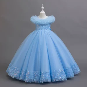 Summer Dress for Kids Girl Lace Sleeveless Baby Girl Princess Dress Fashion Solid Children Girls Party Dresses 2-9 Years