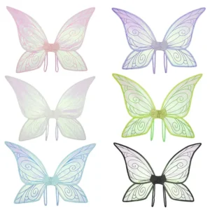 Shiny Princess Elf Fairy Wing Cosplay Dress Up Colorful Girl Angel Wings Performance Props Birthday Party Decoration