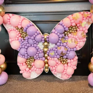 1.1M Butterfly Balloon Filling Box Foam Mosaic Board Butterfly Balloon Frame for Birthday Baby Shower Fairy Party Backdrop Decor