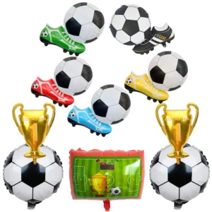 Soccer Ball Balloons Soccer Shoe Balloons Red/Green Soccer Shoe Balloons for Sports Football Birthday Party Celebration Decor