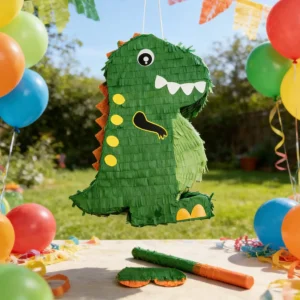 1 SET/BOX with a Blindfold and Stick Dinosaur Pinata Bundle Perfect for Birthday Parties, Animal Theme PartiesDecorations,Gift