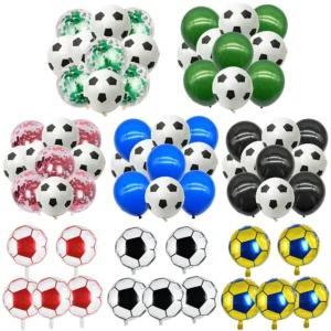 10pcs Soccer Balloon 12inch Confetti Black White Football Latex Balloons Boy Soccer Birthday Decor Baby Shower Party Supplies